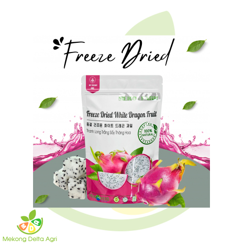 Freeze Dried White Dragon Fruit - 동결건조 화이트 드래곤 프루트 - Thanh Long Trắng Sấy Mekong Delta Agri